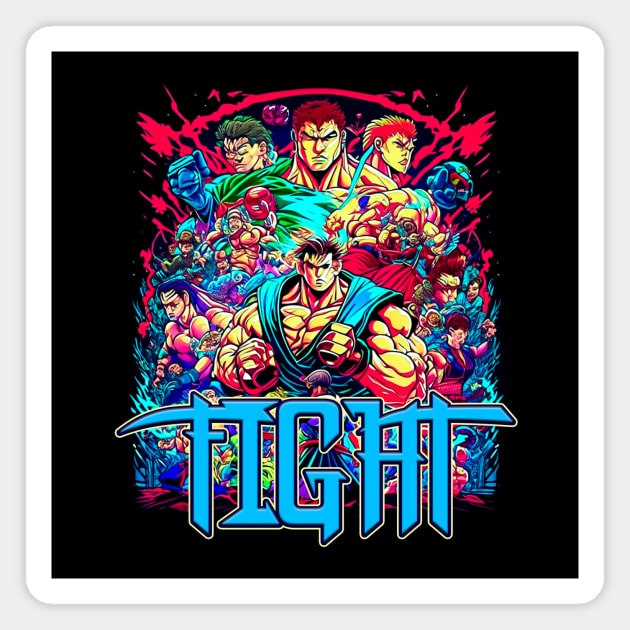 Fight Game Magnet by MusicianCatsClub